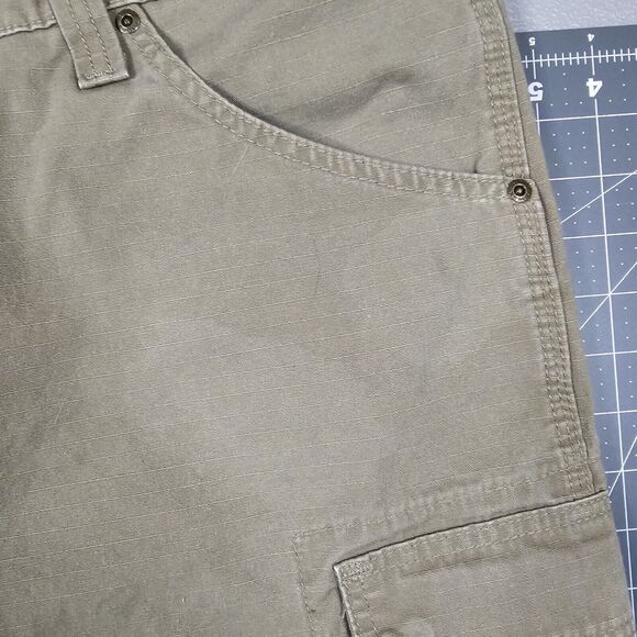 Wrangler Riggs Pants 44x34 Double Knee Cargo Ripstop Canvas Workwear Y2K Biker - Picture 15 of 16